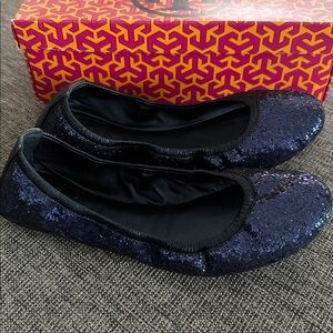 Tory Burch Eddie Glitter Flats